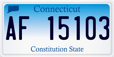 CT license plate AF15103