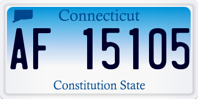CT license plate AF15105