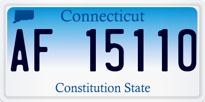 CT license plate AF15110