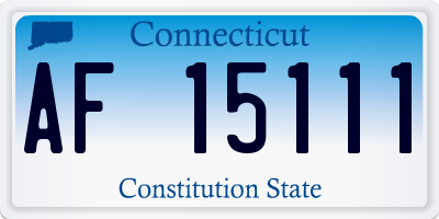 CT license plate AF15111