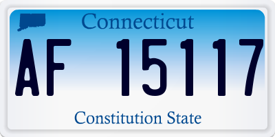 CT license plate AF15117