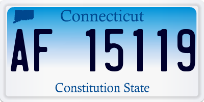 CT license plate AF15119