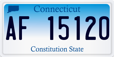 CT license plate AF15120
