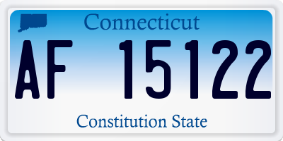 CT license plate AF15122