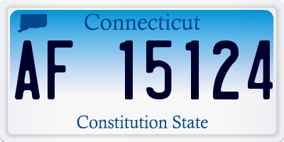 CT license plate AF15124