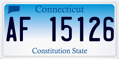 CT license plate AF15126