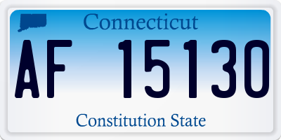 CT license plate AF15130