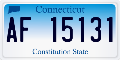 CT license plate AF15131