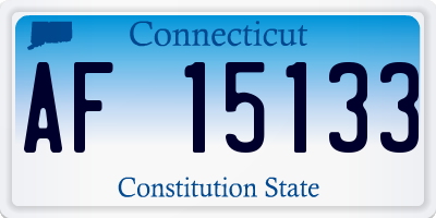 CT license plate AF15133