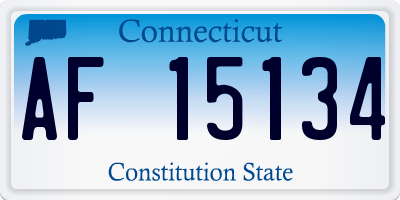 CT license plate AF15134