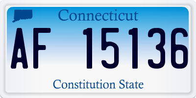 CT license plate AF15136