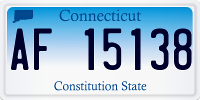CT license plate AF15138