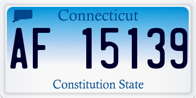 CT license plate AF15139