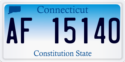 CT license plate AF15140