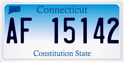 CT license plate AF15142