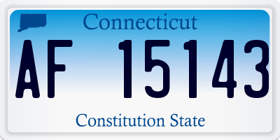 CT license plate AF15143