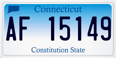 CT license plate AF15149