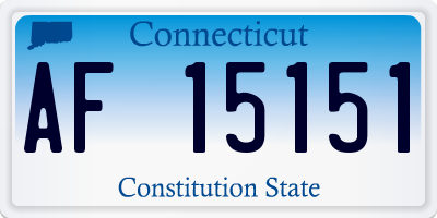 CT license plate AF15151