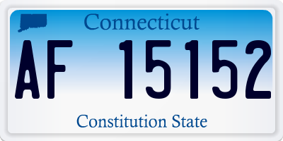CT license plate AF15152