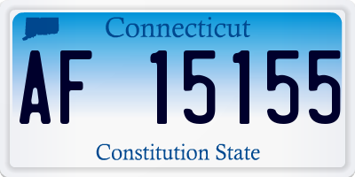 CT license plate AF15155