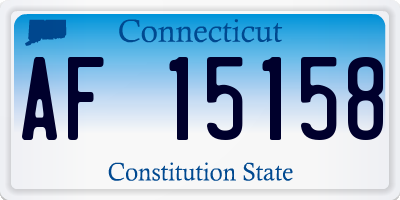 CT license plate AF15158