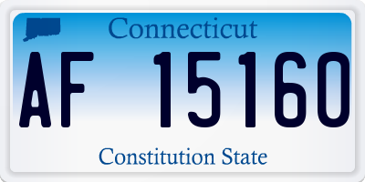 CT license plate AF15160
