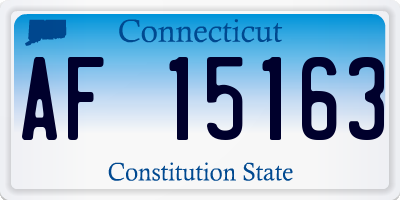 CT license plate AF15163