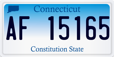 CT license plate AF15165