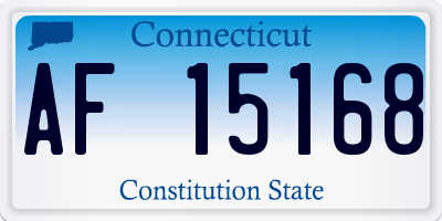 CT license plate AF15168