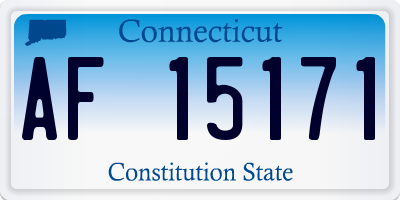CT license plate AF15171