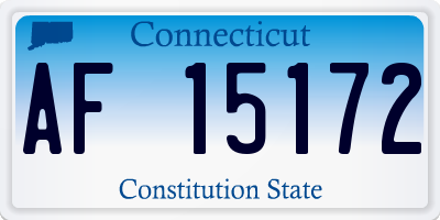 CT license plate AF15172