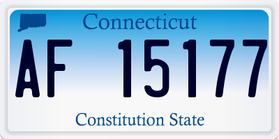 CT license plate AF15177