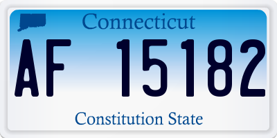 CT license plate AF15182
