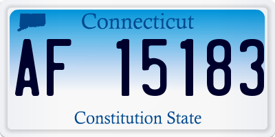 CT license plate AF15183