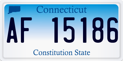 CT license plate AF15186