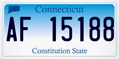 CT license plate AF15188