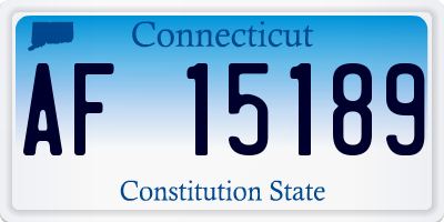 CT license plate AF15189