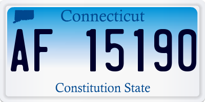 CT license plate AF15190