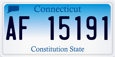 CT license plate AF15191