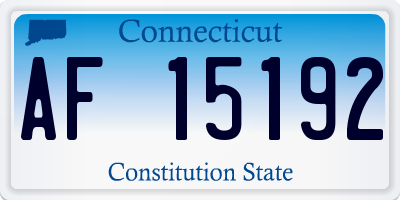 CT license plate AF15192
