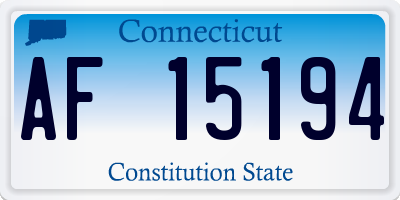 CT license plate AF15194