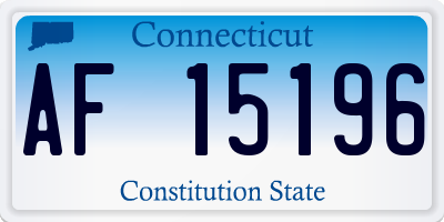 CT license plate AF15196