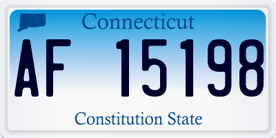 CT license plate AF15198