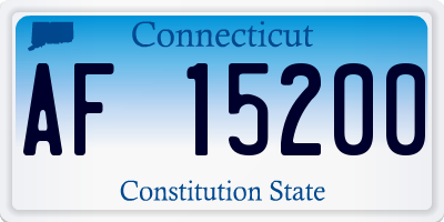 CT license plate AF15200