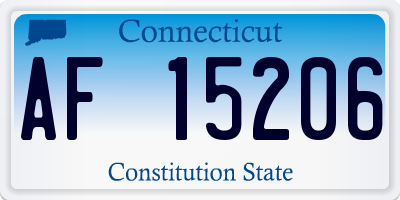 CT license plate AF15206