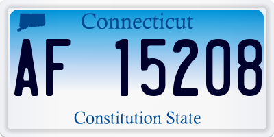 CT license plate AF15208
