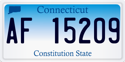 CT license plate AF15209
