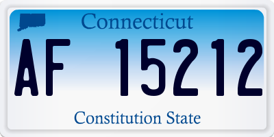 CT license plate AF15212