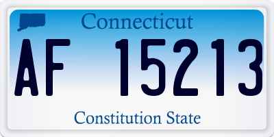 CT license plate AF15213