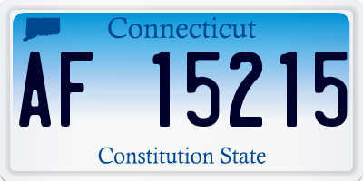 CT license plate AF15215